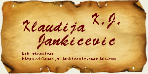 Klaudija Jankićević vizit kartica